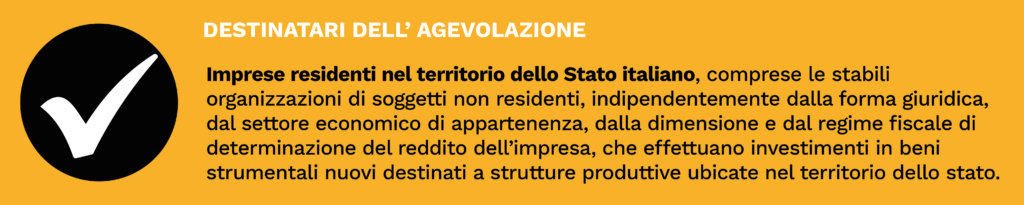 Destinatari dell'agevolazione